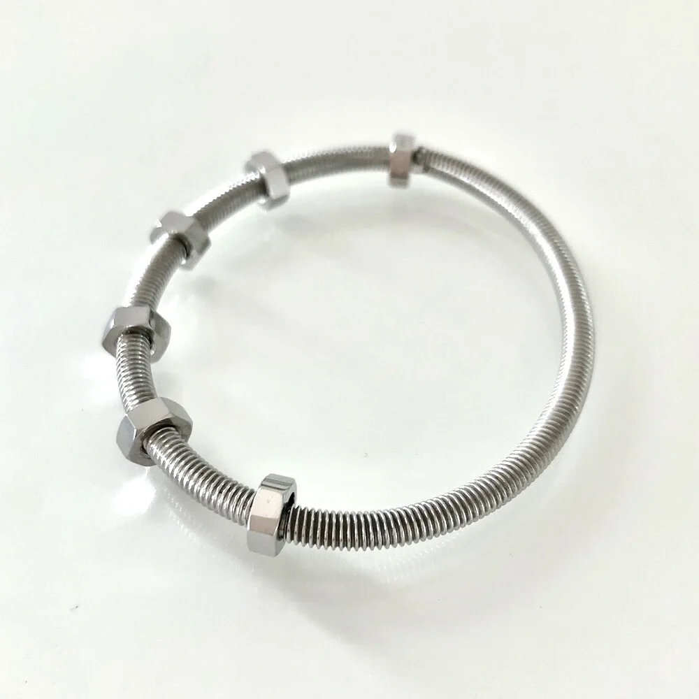 Bolts and Nuts Bracelet Stainless Steel